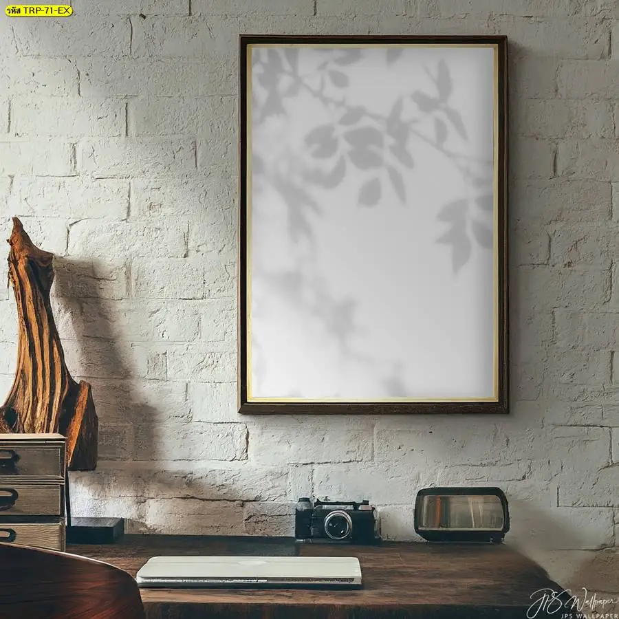 วอลเปเปอร์ภาพวาดใบไม้แต่งผนังห้องรับรองแขกวีไอพีให้ดูหรูหรา