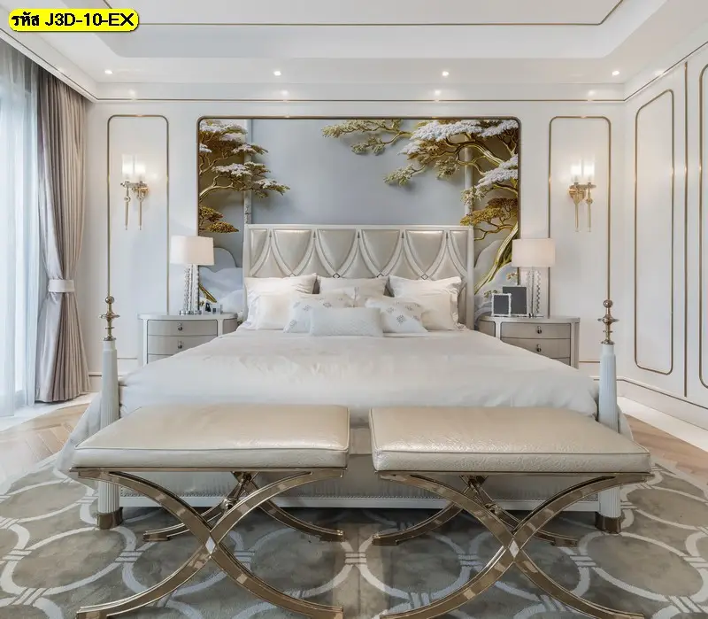 ภาพติดผนัง 3 มิติลายดอกไม้สวยๆ รับพิมพ์สำหรับตกแต่ง ห้องนั่งเล่น ห้องนอน บ้าน คอนโด
