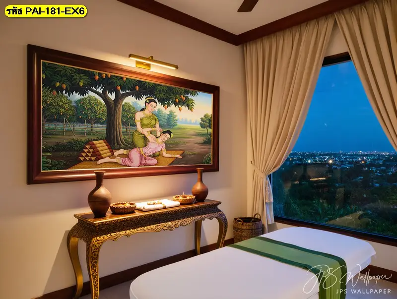 วอลเปเปอร์สั่งผลิตตามขนาด บริการตกแต่งภายในร้านสปาครบวงจร
