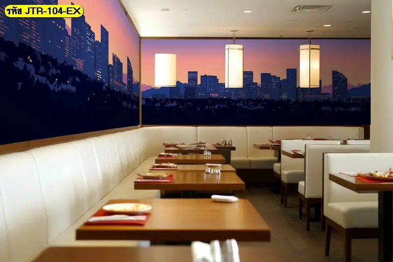 รับพิมพ์ภาพพิมพ์สำหรับร้านอาหารระดับพรีเมียม ภาพวิวเมืองญี่ปุ่นสำหรับตกแต่งผนัง