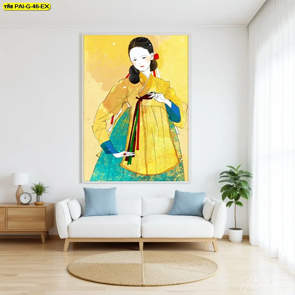 ภาพติดผนังลายเกาหลีชุดฮันบกสวยงามเหมาะกับร้านอาหารคาเฟ่ทุกสไตล์