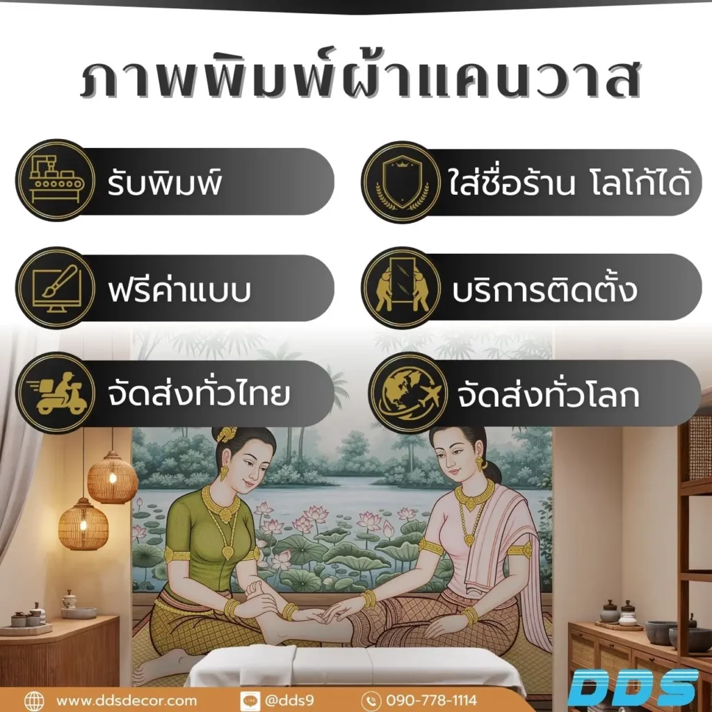 ร้านขายวอลเปเปอร์ วอลเปเปอร์ภาพวาดนวดแผนไทย บริการตกแต่งร้านนวด