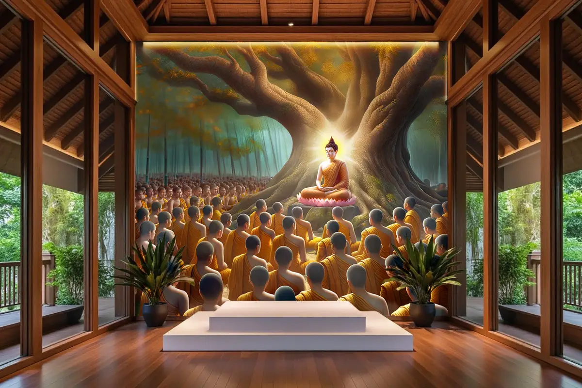 วอลเปเปอร์เสริมการเรียนรู้ ภาพวาดพุทธประวัติ ตกแต่งห้องเรียน