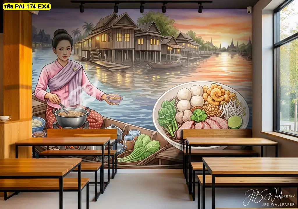 สั่งผลิตวอลเปเปอร์ลายวิถีไทยในไทย สีปลอดภัย รักษาคุณภาพงานศิลป์อย่างเต็มที่