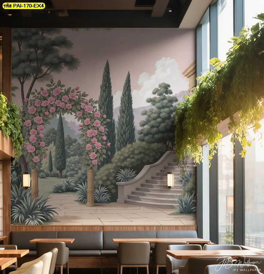 เติมเสน่ห์ให้ร้านด้วย ภาพพิมพ์ติดผนังลายสวนดอกไม้ยุโรป ที่ไม่เหมือนใคร