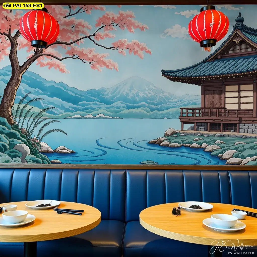วอลเปเปอร์ติดผนังลายวิวญี่ปุ่น สร้างเสน่ห์และเอกลักษณ์ในการตกแต่งร้านอาหาร
