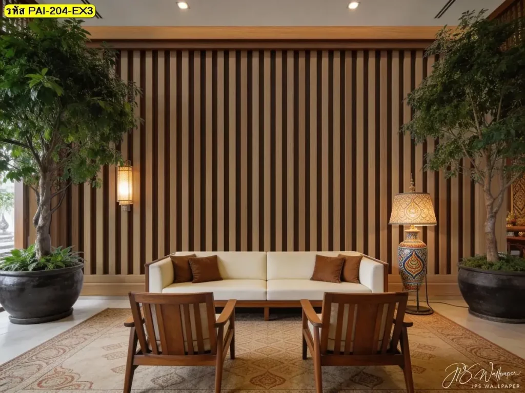 ไอเดียผนังไม้สไตล์อบอุ่นด้วย Wood panel wall decor รับพิมพ์และติดตั้ง ให้ร้านดูมีระดับโดยไม่ต้องตกแต่งซ้ำซ้อน
