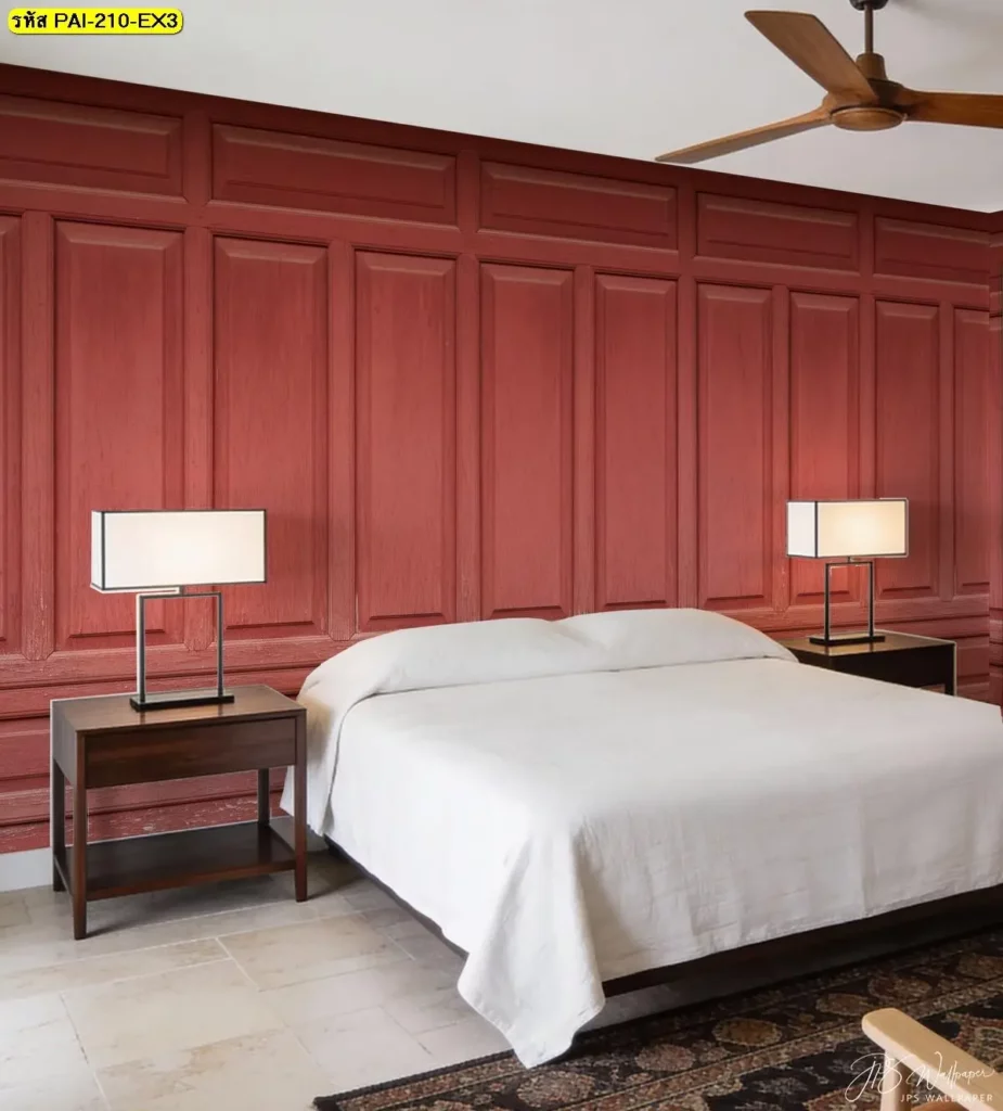 ไอเดียผนังไม้สไตล์อบอุ่นด้วยวอลเปเปอร์ลายไม้ รับพิมพ์และติดตั้งให้ร้านดูเรียบร้อยโดยไม่ต้องเพิ่มชั้นหรือกรอบ