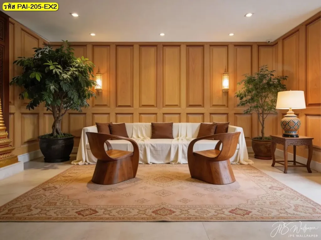 วอลเปเปอร์ลายไม้แนวเรียบ รับพิมพ์ตามพื้นที่จริง พร้อมบริการติดตั้งให้ผนังดูเป็นหนึ่งเดียว