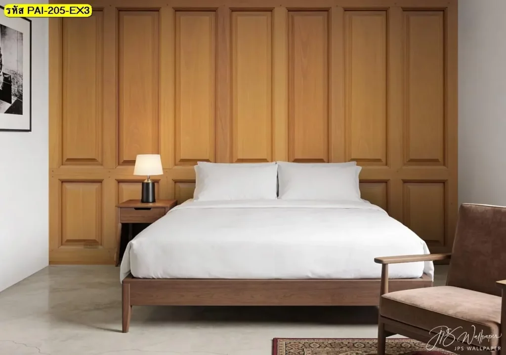 วอลเปเปอร์ลายไม้แนวอบอุ่น รับพิมพ์และบริการติดตั้ง เป็นไอเดียผนังไม้สไตล์อบอุ่นที่ดูแพง