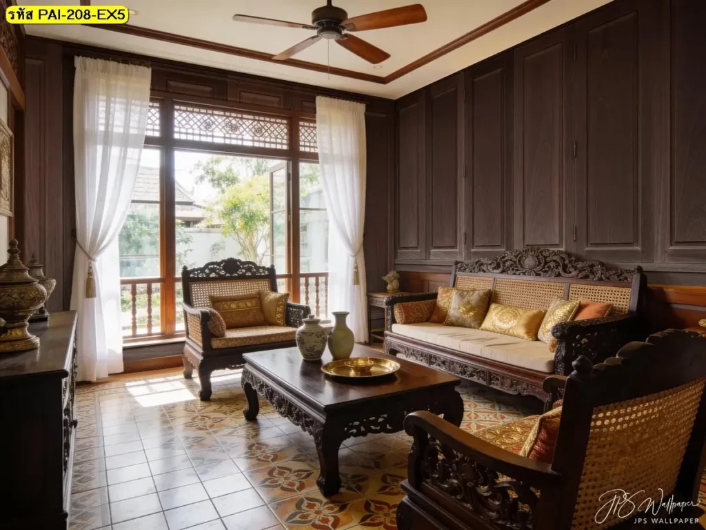 ภาพติดผนังลายไม้กรุผนังแนวเรียบ รับพิมพ์และติดตั้ง ให้ร้านดูนิ่ง สะอาด และน่าเชื่อถือ