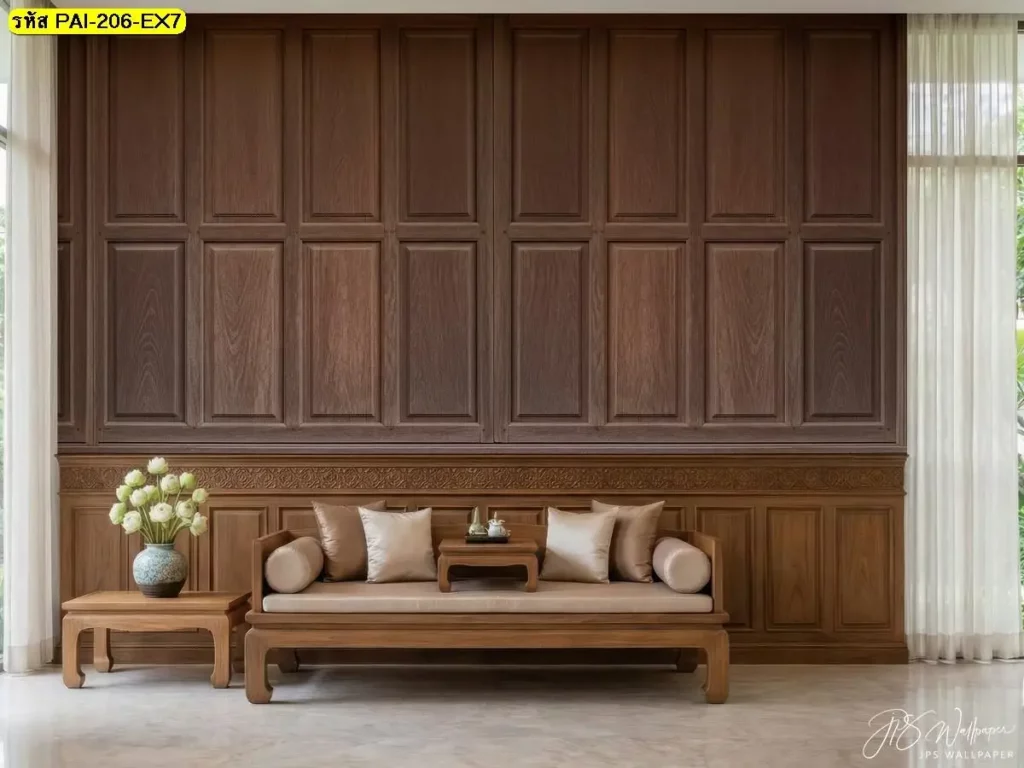 วอลเปเปอร์ลายไม้คลาสสิกแนวอบอุ่น รับพิมพ์และติดตั้ง เป็นไอเดียแต่งผนังที่ไม่ตกยุค